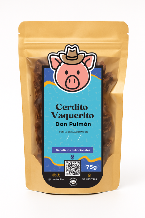 Cerdito Vaquerito – Pulmón de Cerdo 75 g